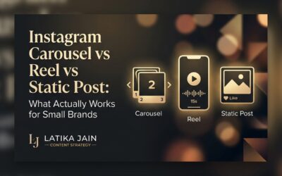 Instagram Carousel vs Reel vs Static Post: What Actually Works for Small Brands